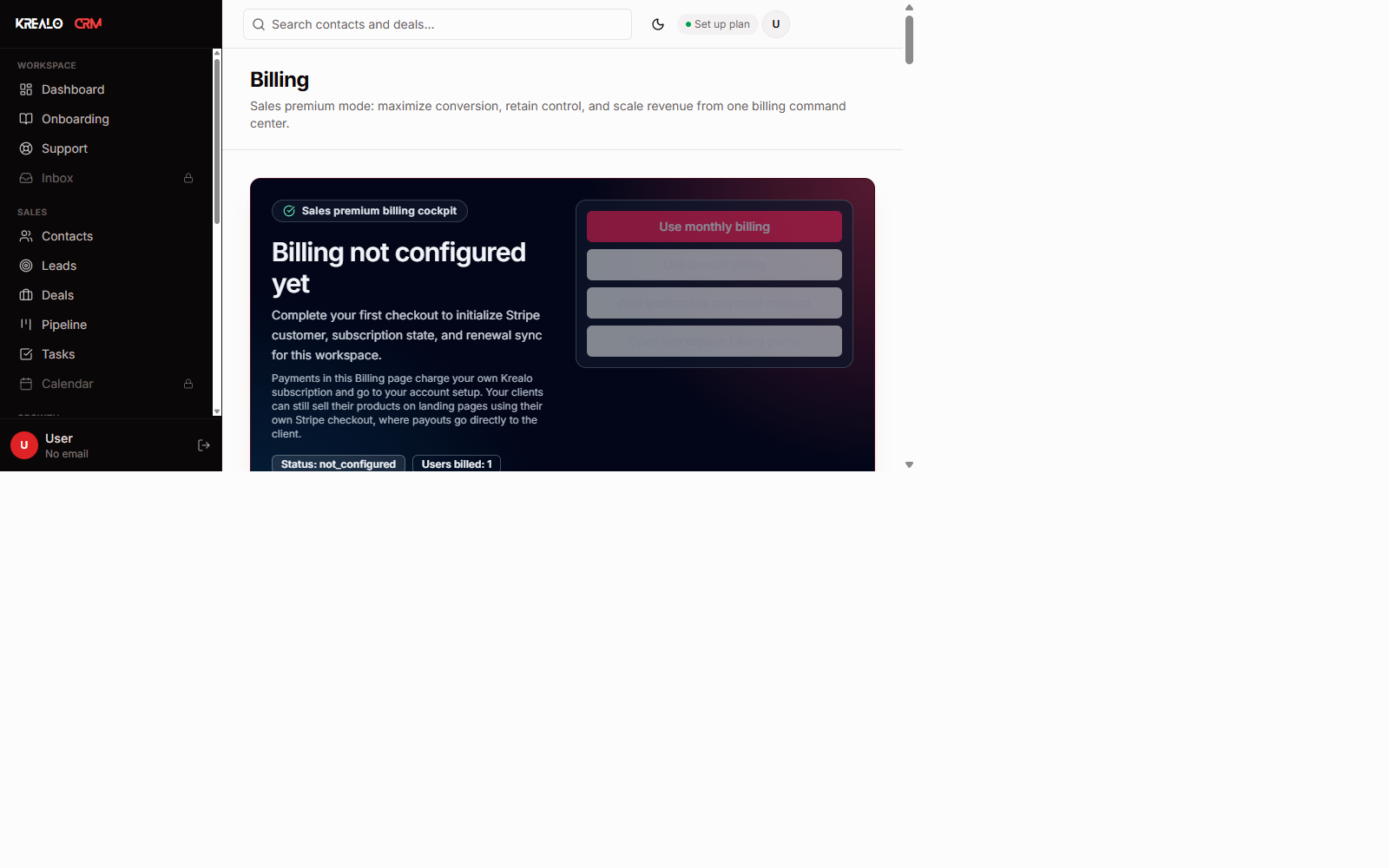 Captura del módulo Facturación