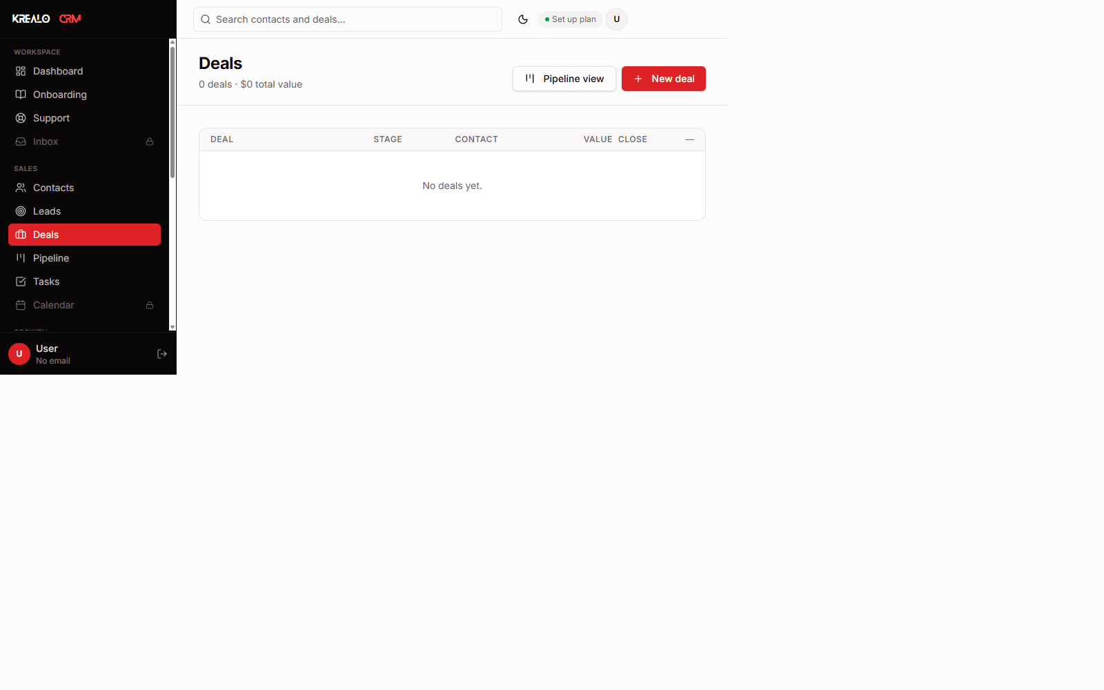 Captura del módulo Operaciones